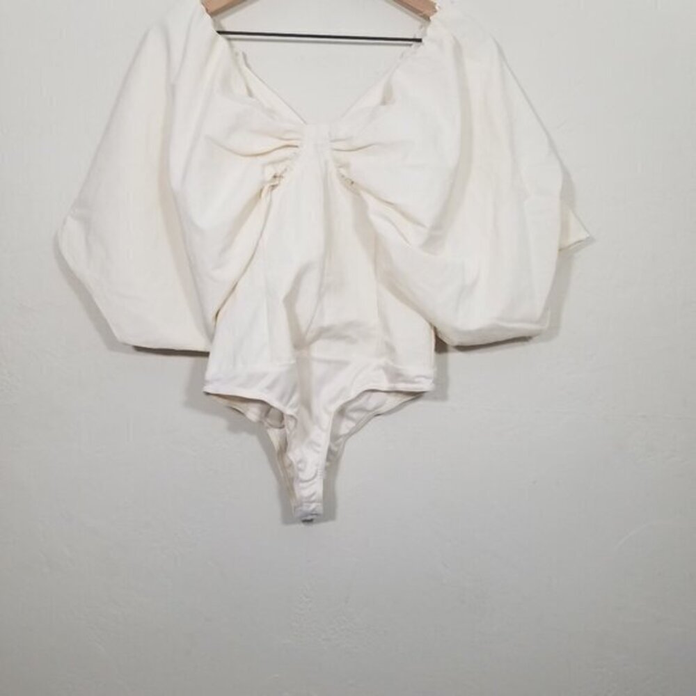 Zara Puffer Sleeve Underwired Bodysuit Size M
